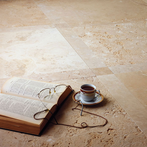 Tumbled and Unfilled travertine tiles colours