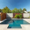 Teakwood sandstone pool coping tiles drop face by stone pavers melbourne, sydney, canberra, brisbane, adelaide & hobart