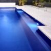 white granite drop face pool coping