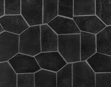 ebony on mesh crazy paving tiles and pavers, outdoor tiles, outdoor pavers, dark tiles, black tiles by stone pavers melbourne