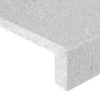 white granite drop face pool coping