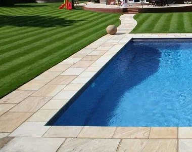 quartz sandstone pavers and tiles, outdoor pavers, pool coping, light tiles, yellow tiles by stone pavers melbourne, sydney