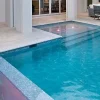 shell white limestone bullnose pool coping tiles, white pool coping tiles, round edge coping stone pavers