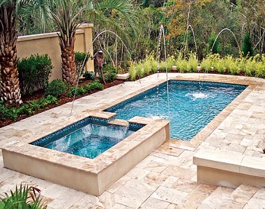 Ivory Rustic Travertine Drop Face Pool Coping tiles, beige tile, cream tiles, light tiles, stone pavers melbourne, sydney, brisbane