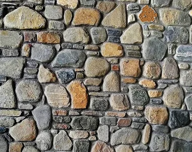 Natural River Stone Exterior Wall Cladding - pebbles fieldstone