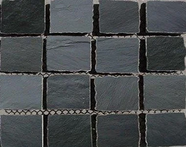 black slate cobblestone stone pavers