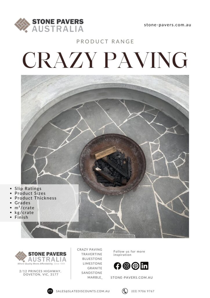stone pavers crazy paving product specification