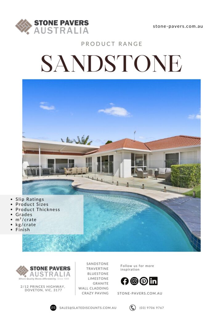 stone pavers sandstone product specification