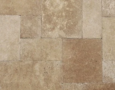 noce travertine french pattern tiles by stone pavers