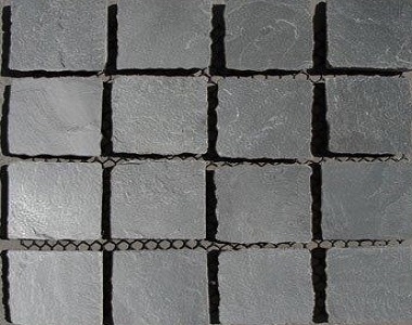 grey slate cobblestone tiles