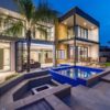 bluestone pool coping tiles arris edge, blue tiles, black pavers, black pool coping tile