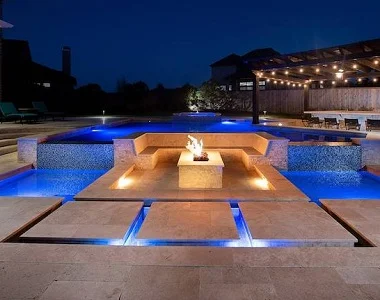 Ivory Travertine Drop Face Pool Coping Tiles and Pavers, beige tiles, cream tiles, stone pavers australia