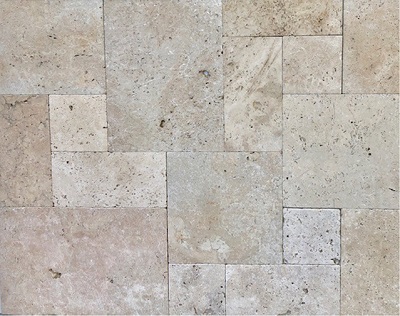 Ivory Travertine Tiles French Pattern, French Floor Tile Pattern