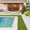 white pool coping tiles, drop face pool coping by stone pavers