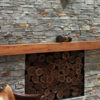 ebony ledgestone fireplace stone wall cladding