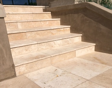 travertine steps and stairs image
