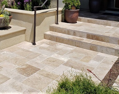 travertine steps and stairs