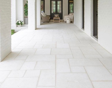 white travertine paving pavement melbourne french pattern pavers