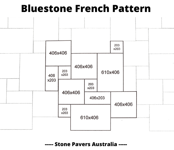 bluestone french pattern tiles and pavers