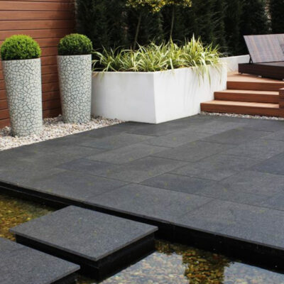 black pavers stone tiles bluestone paving