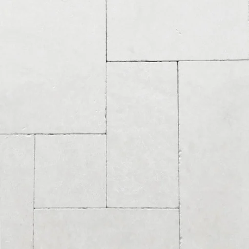 capri white limestone french pattern tiles
