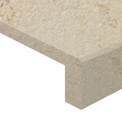 Limestone Drop Face Pool Coping Ivory