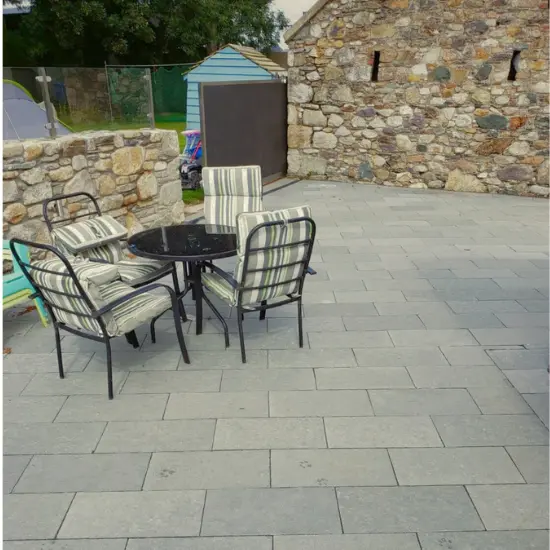 grey limestone outdoor pavers